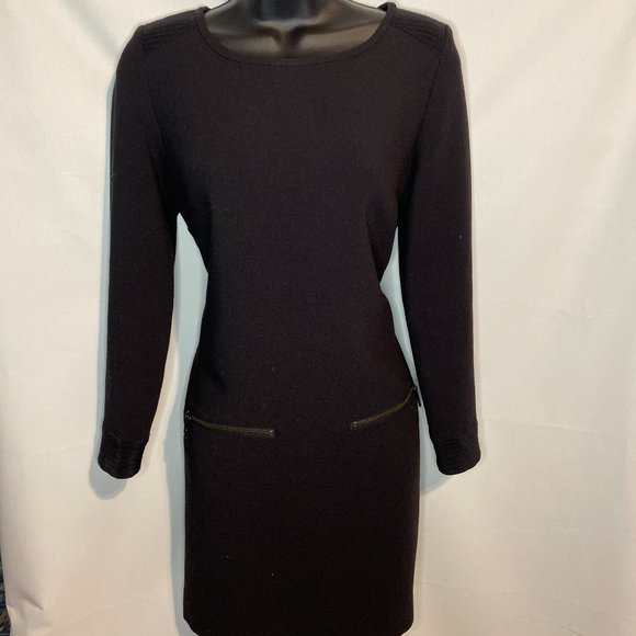 Madewell Classic Classy Black Dress with Front Pockets - Picture 1 of 6